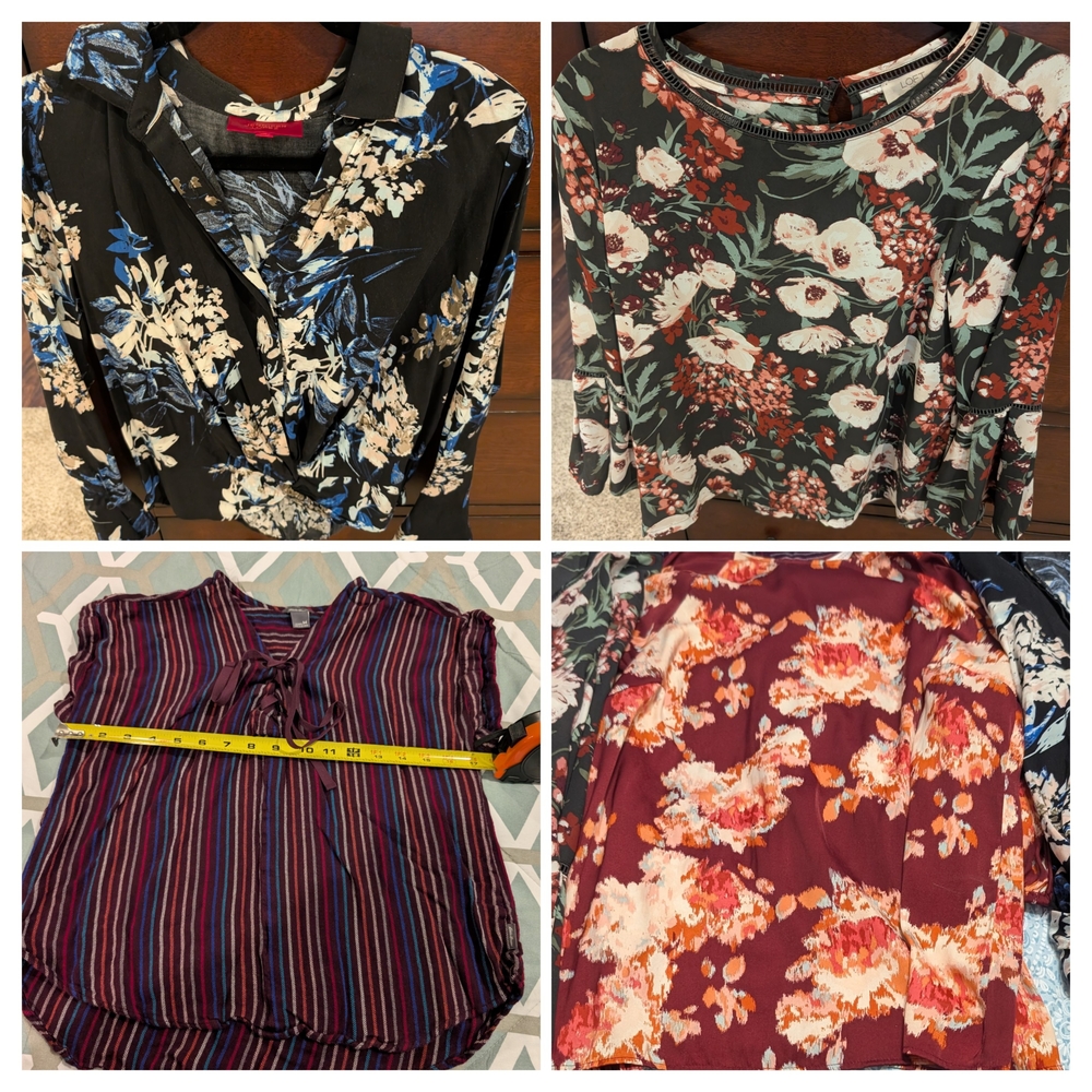 4 Medium Tops, 3 long sleeve , 1 short sleeve